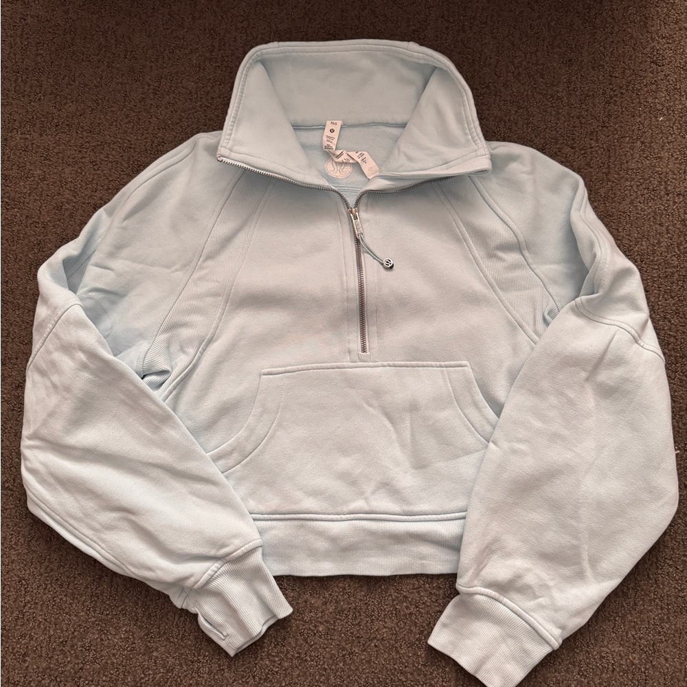 Lululemon Light Blue Quarter-Zip Pullover